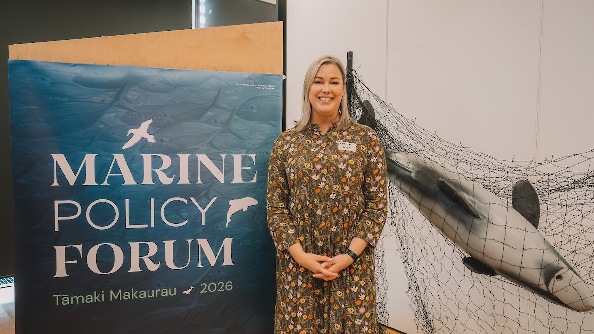 Jamie Fowler from WWF-NZ spoke about policy solutions for the oceans Photo: Venessa Weston